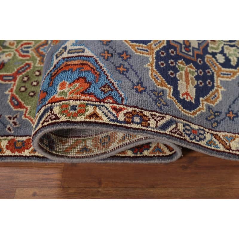 Geometric Kazak Oriental Runner Rug Handmade Traditional Wool Carpet - 2'8"x 7'11"