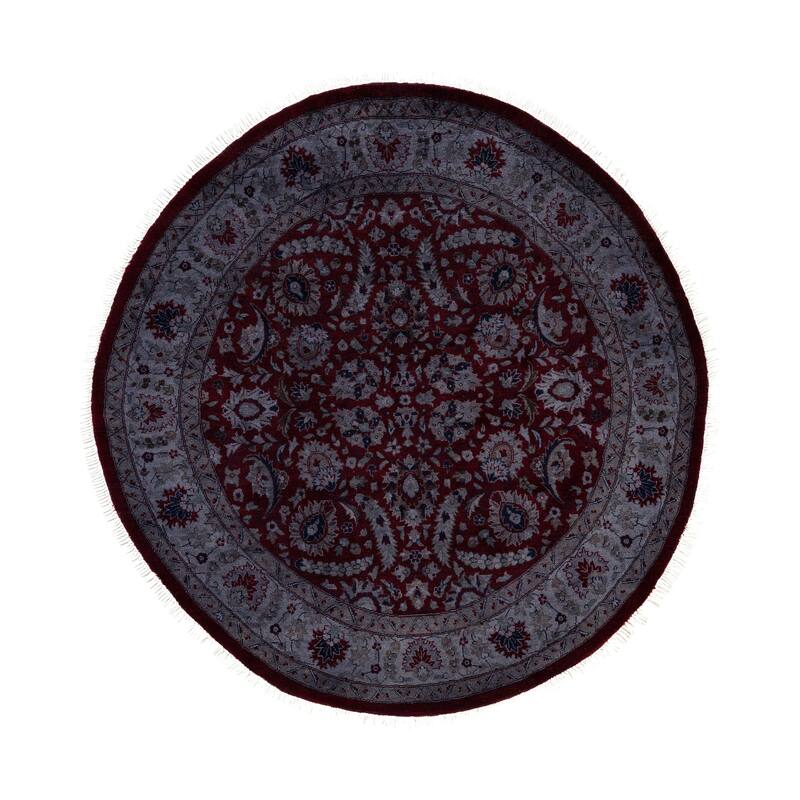 Overdyed One-of-a-Kind Hand-Knotted Area Rug - Red - 5' 1" x 5' 3"