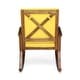 preview thumbnail 21 of 20, Champlain Outdoor Acacia Wood Rocking Chair with Water-Resistant Cushions (Set of 2) by Christopher Knight Home