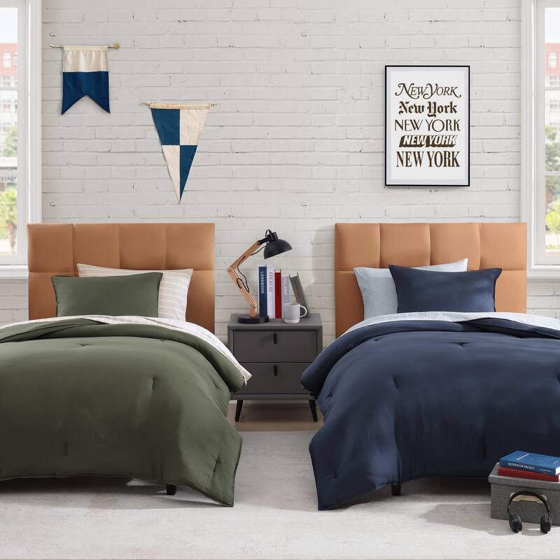 Tommy Hilfiger Solid Reversible Comforter Bonus Set