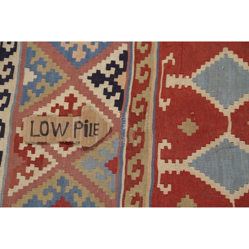 Vegetable Dye Kilim Qashqai Persian Antique Runner Wool Carpet - 2'9"x 13'1"