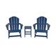 Laguna 3-Piece Adirondack Rocking Chairs and Side Table Set - Navy Blue