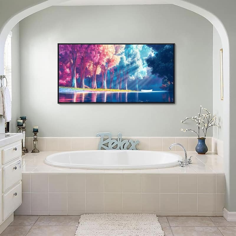 Colorful Tree Wall Paintings Large Forest Landscape Canvas Pictures