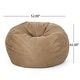 preview thumbnail 29 of 63, Madison Faux Suede 5-foot Beanbag Chair by Christopher Knight Home