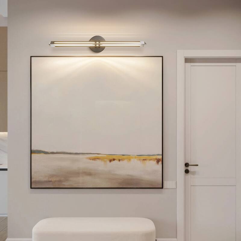 KAYLA 18/24-inch -Triangular Pyramid Crystal Vanity Light - Copper Single Pack