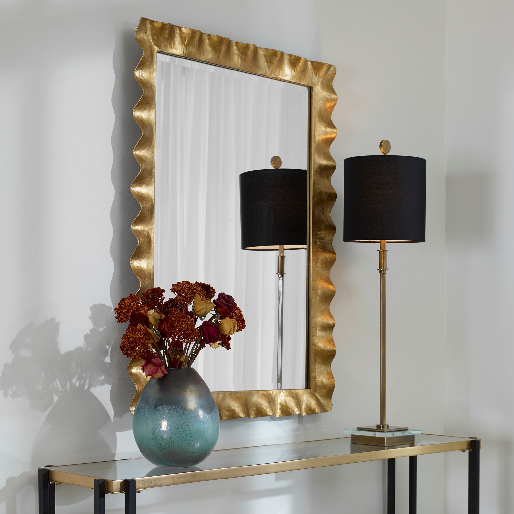 Uttermost Allick Gold Square Mirrors, Set of Two 09234