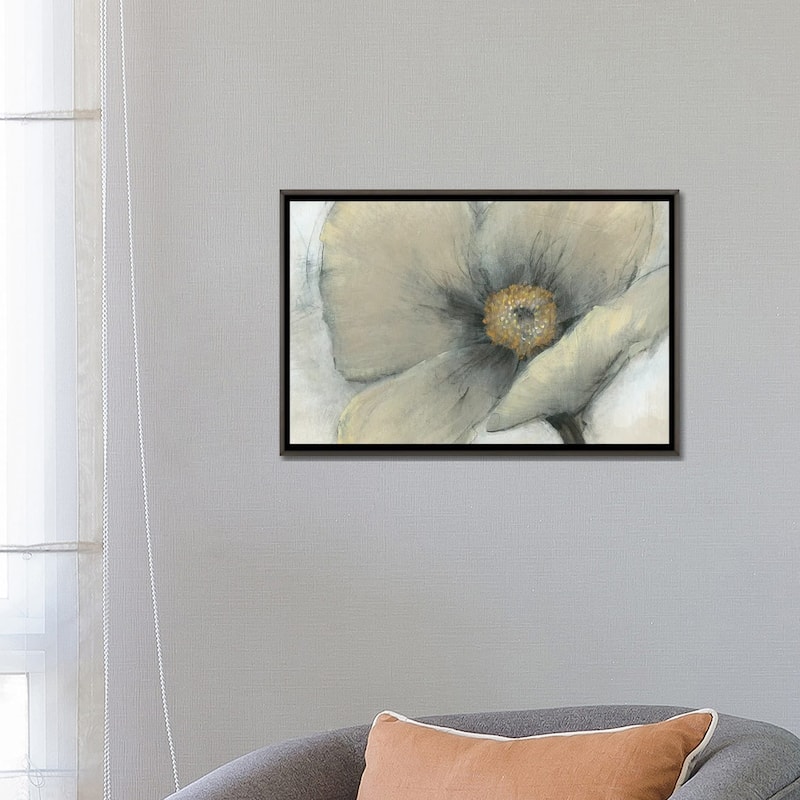 iCanvas "Single Cream Bloom I" by Tim OToole Framed