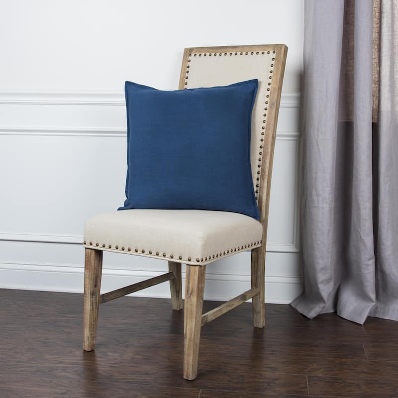 Rizzy Home Cotton Slub Solid Decorative Throw Pillow