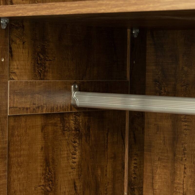High Wardrobe/Armoires with 2 drawers and 5 storage spaces