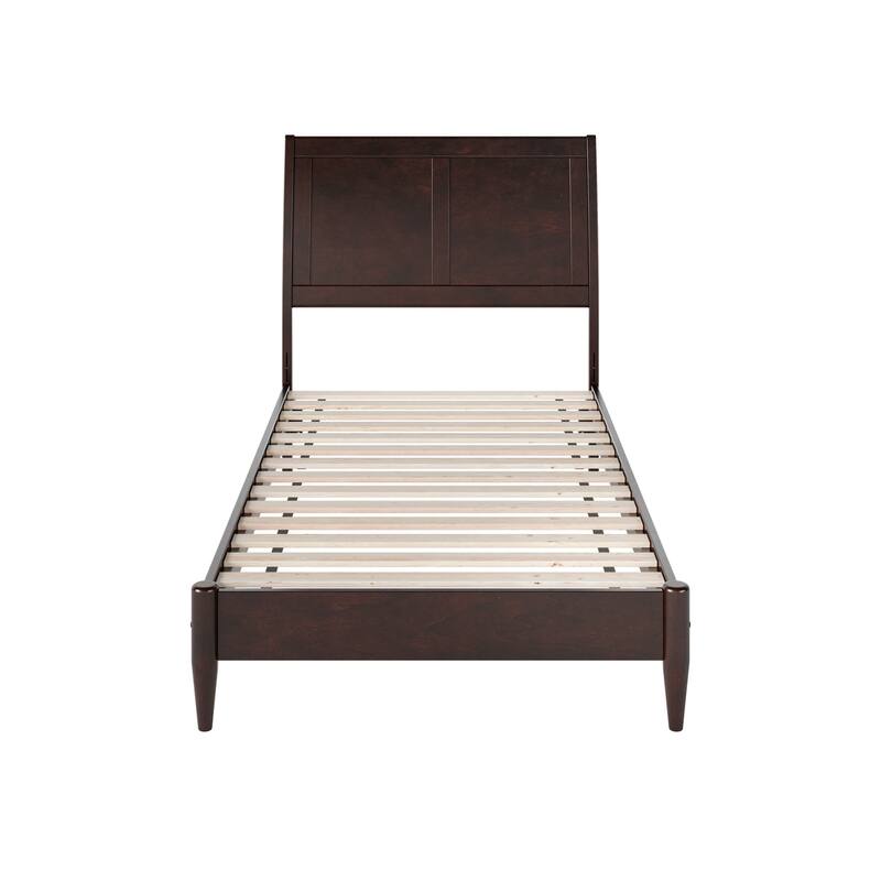Solid Wood Sleigh Bed with USB Charger