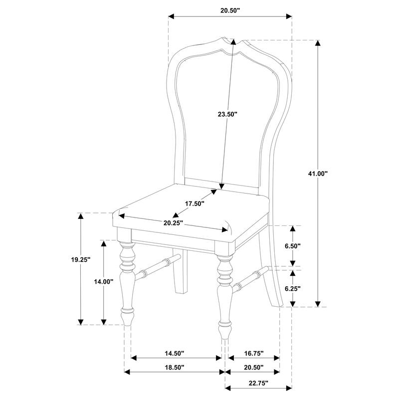 Claire Rich Brown Upholstered Dining Side Chair (Set of 2)
