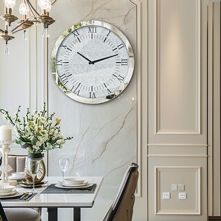 Wall Diamond Clock: Crystal Diamond Round Wall Clock Twinkle Bling