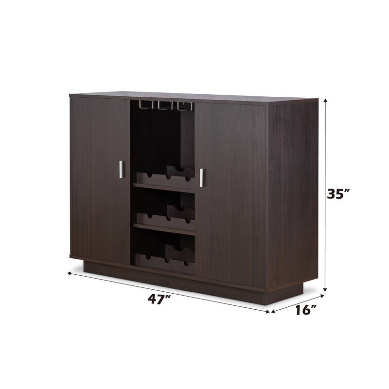 Espresso Finish Wine Cabinet