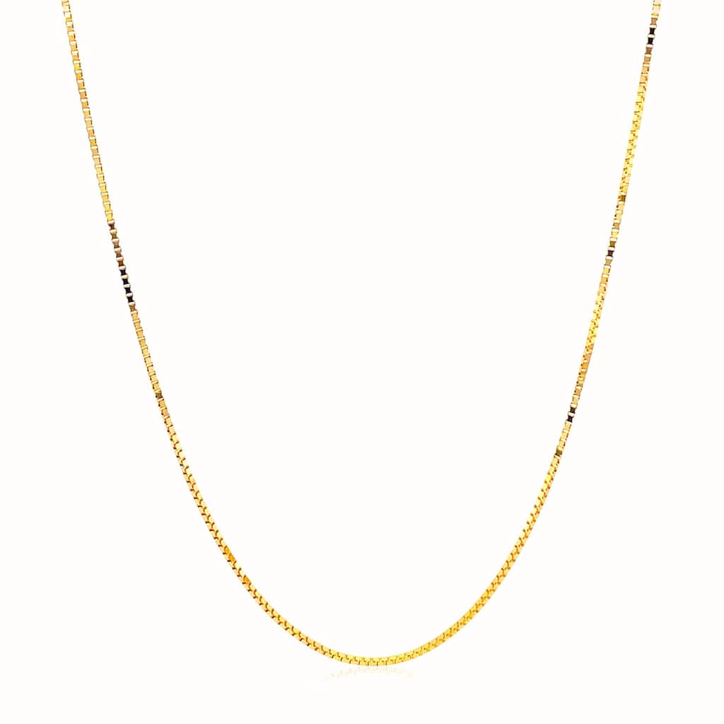 MayaMila 14k Yellow Gold Adjustable Box Chain 0.7mm