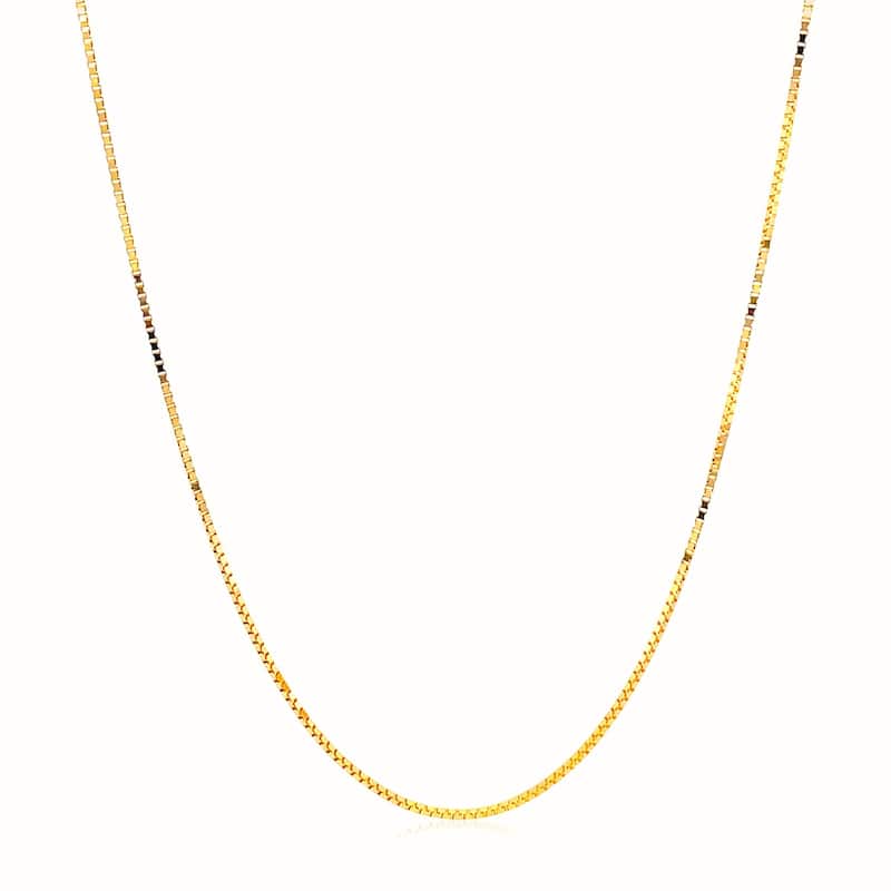 MayaMila 14k Yellow Gold Adjustable Box Chain 0.7mm
