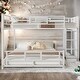 preview thumbnail 1 of 12, White Twin over Full Metal Frame Twin & Full Size Platform Beds for 2(with Weight Capacity 250lbs/350lbs) White