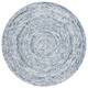 SAFAVIEH Handmade Ikat Jaycie Wool Rug - 6' Round - Silver/Grey