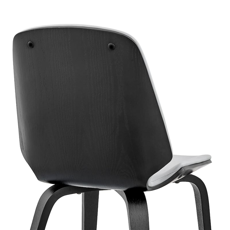 Brinley Walnut or Black Wood Upholstered Dining Chair