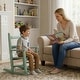 preview thumbnail 26 of 38, 16 In. Kids Classic Solid Poplar Wood Rocking Chair, Egg-Shaped Seat For Ages 2–5 - 9' x 12'