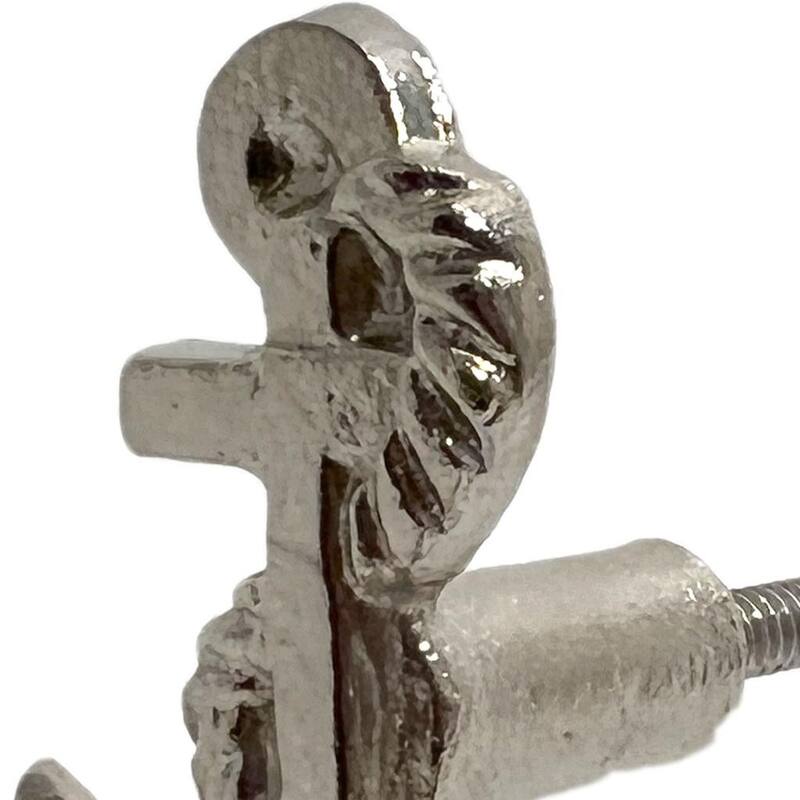 HomeRoots Set of Six Silver Nautical Anchor Knob Metal Drawer Pull Knobs - 1.50 in. x 1.00 in. x 1.50 in.