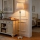 preview thumbnail 1 of 14, Maxax 62.5" Black Metal Traditional Floor Lamp Nickel