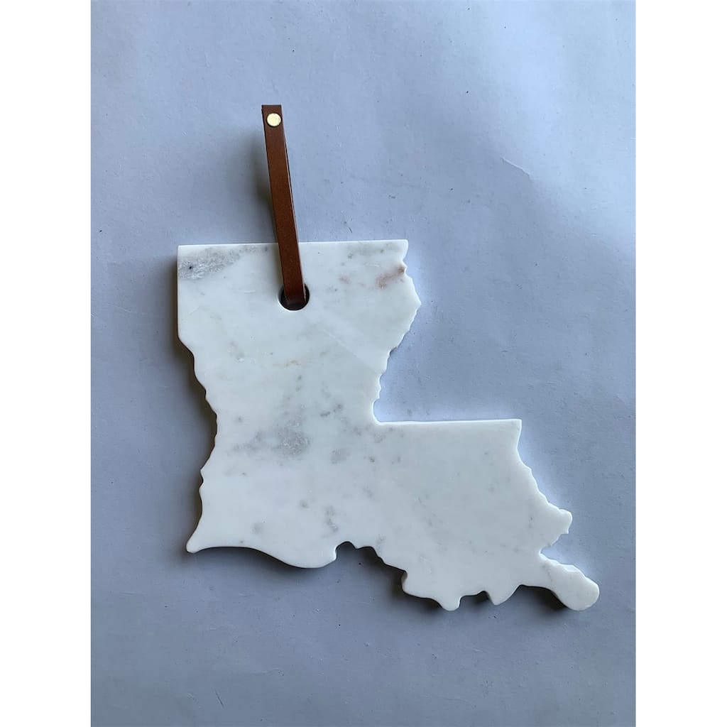 Lg Polished Marble "Louisiana" Cutting Board - A