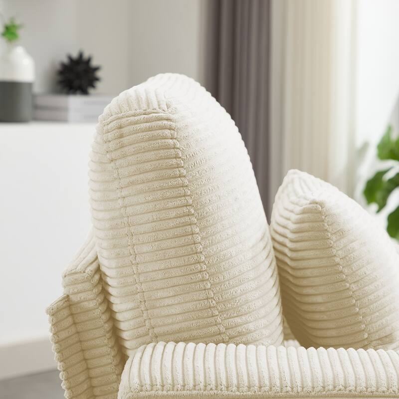 Corduroy Widened Single Sofa Chair, A Extra Lumbar Pillow