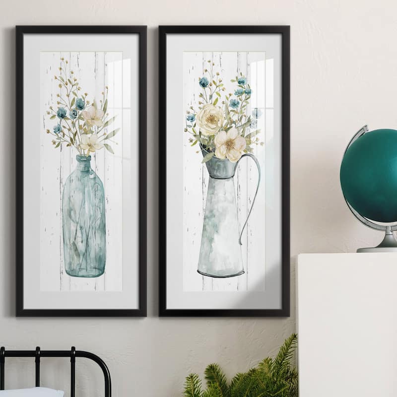 Farmhouse Flower Bouquet I-Premium Gallery Framed Print - Ready to Hang