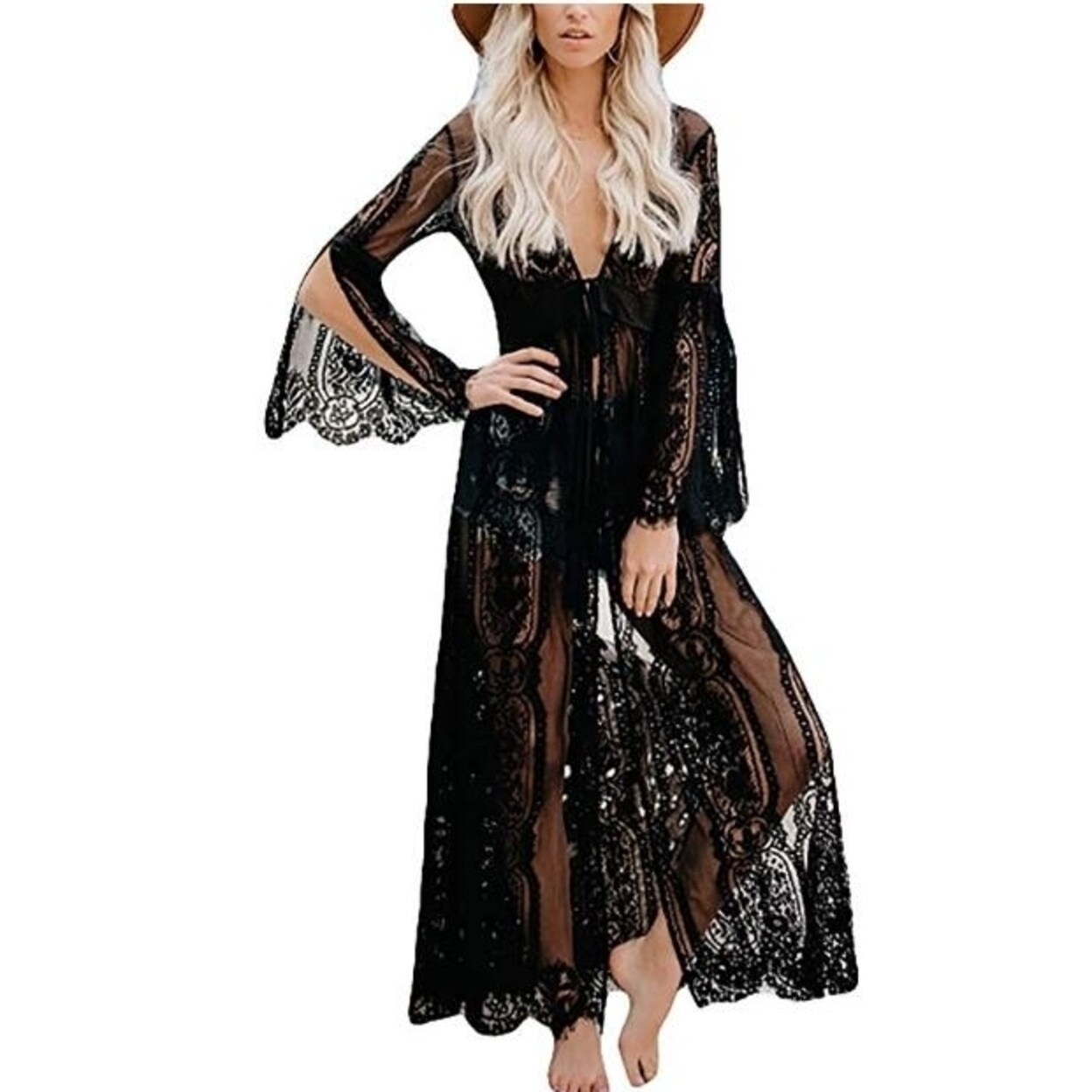 sheer black dress cover up
