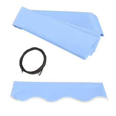 ALEKO Fabric Replacement for 12 x 10 feet Retractable Patio Awning Sky Blue