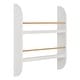 preview thumbnail 14 of 15, Danya B. Steiner White Rounded Contemporary 2-Tier Kids Wall-Mount Bookcase with Contrasting Wood-toned Rods