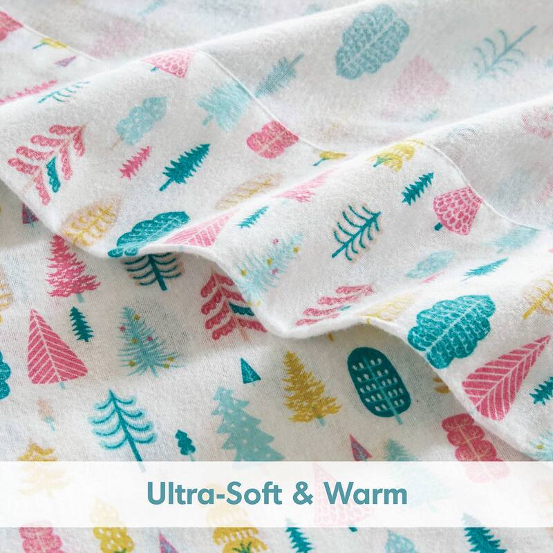 Intelligent Design Cozy Soft Cotton Flannel Printed Sheet Set