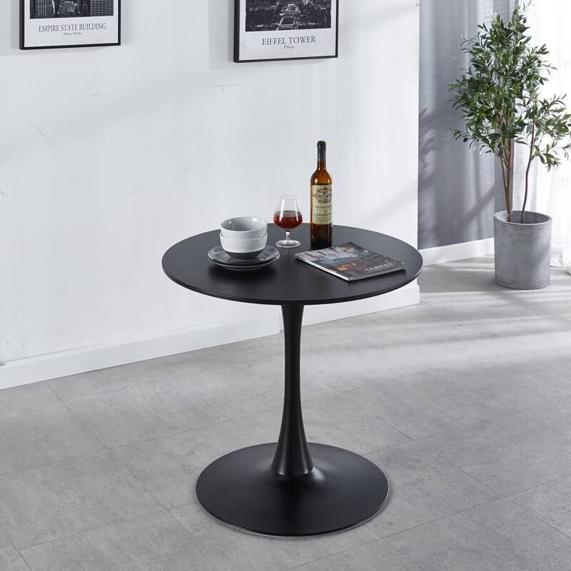 31.5" Tulip Table for 2-4 people With Round Mdf Table Top, Pedestal Dining Table, End Table Leisure Coffee Table