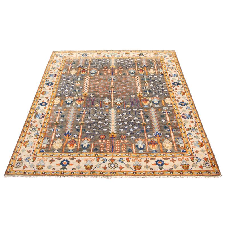 ECARPETGALLERY Hand-knotted Jules Serapi Grey Wool Rug - 9'4 x 11'11