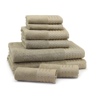 East'N Blue Petek Turkish Cotton Bath Towel Set (Set of 8) - (2 Bath Towel, 2 Hand Towel, 4 Washcloth)