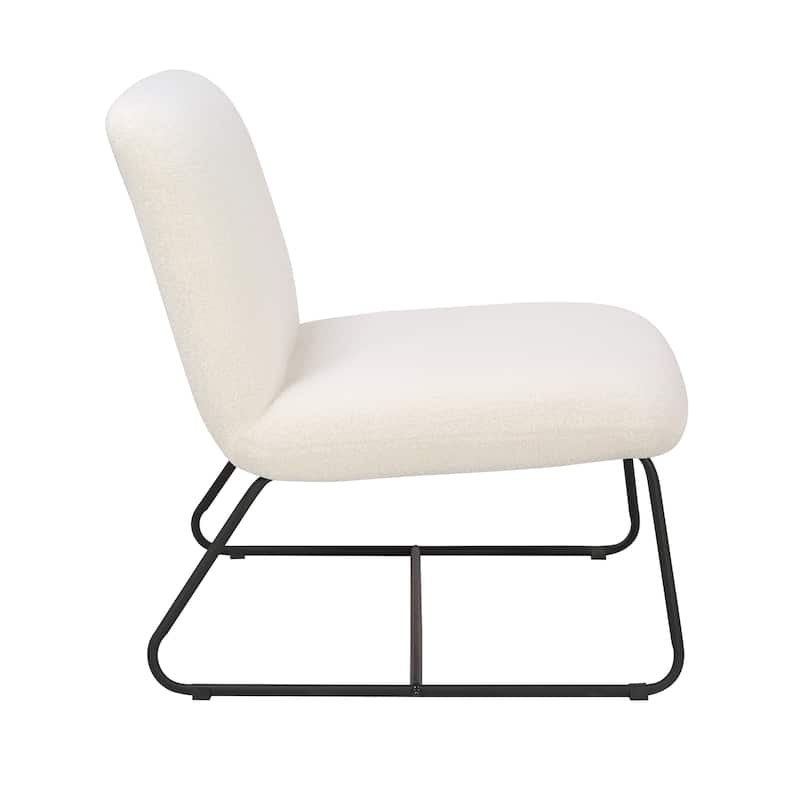 Porthos Home Sela Accent Chair, Fabric Upholstery, Steel Sled Legs