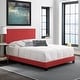 preview thumbnail 28 of 26, Boyd Sleep Florence Faux Leather Upholstered Bed Frame with Headboard Red - Queen