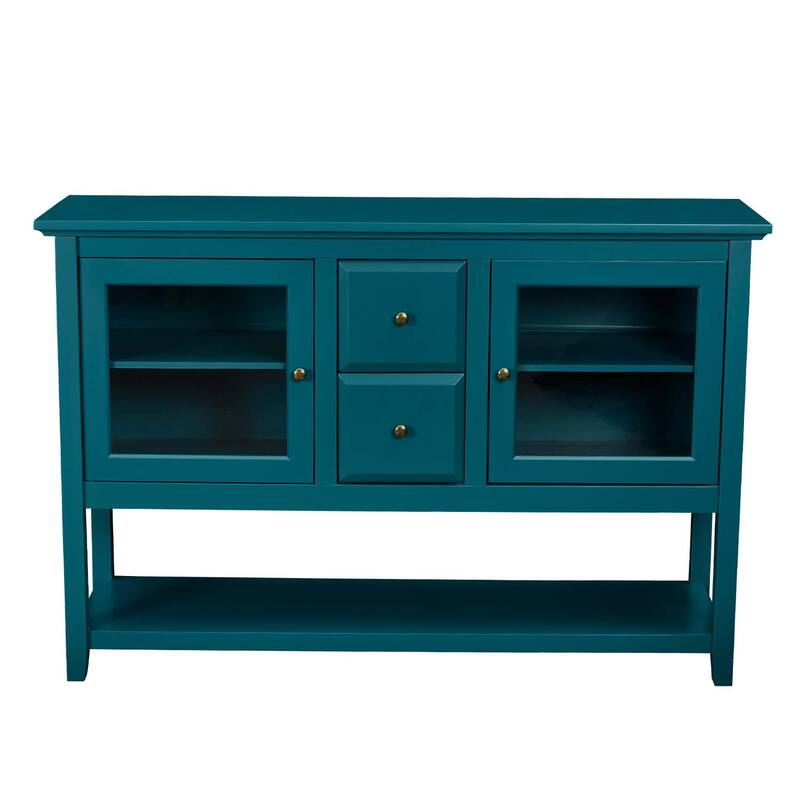 52" Modern Sideboard Storage with Adjustable Shelves, Sideboard Buffet Cabinet with 2 Doors, Credenzas