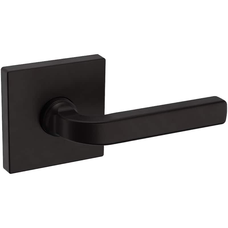 Baldwin 5190 Series Passage Door Lever Set with Square Rose from the - Oil Rubbed Bronze