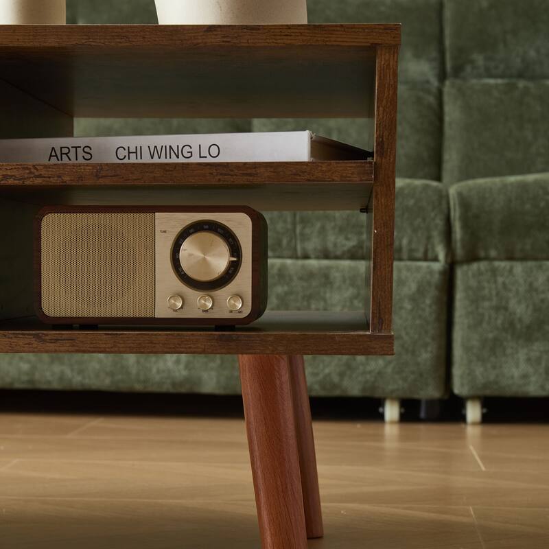 Modern Lift Coffee Table with Hidden Compartments and Adjustable Storage Shelves, for Living Room, Office