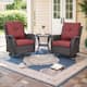 Option Brown Wicker / Red Cusion