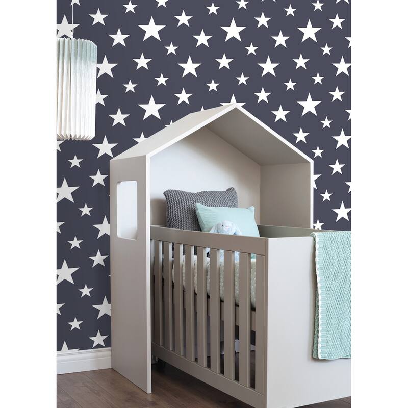 Chesapeake Amira Navy Stars Wallpaper - 20.9 x 396 x 0.025