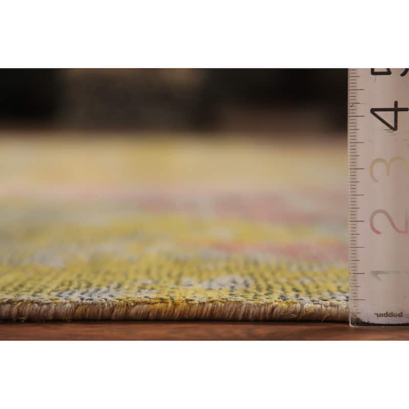 Colorful Modern Abstract Indian Area Rug Handmade Wool Carpet - 8'4"x 11'8"