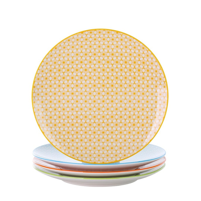 vancasso Macaron 4-Piece Multi-Color Dinner Plates Dessert Soup Plates