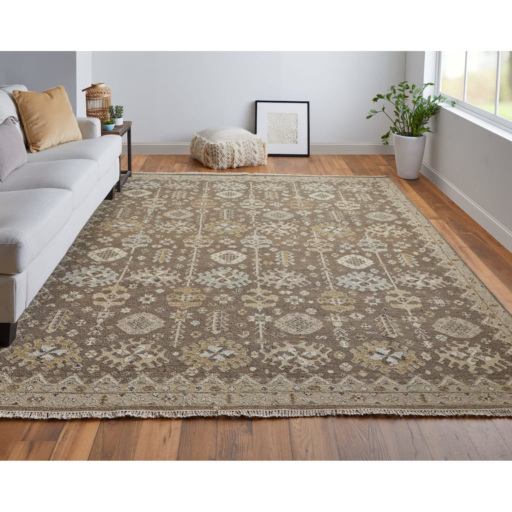 Grand Bazaar Aleska Hand Knotted Oriental Traditional Area Rug