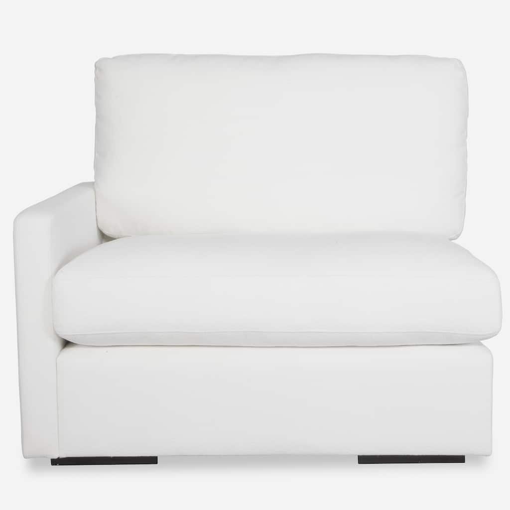 Uttermost Refuge Arctic White Left Arm Facing Sofa - 30"Hx 43.25"Wx 37.5 "D