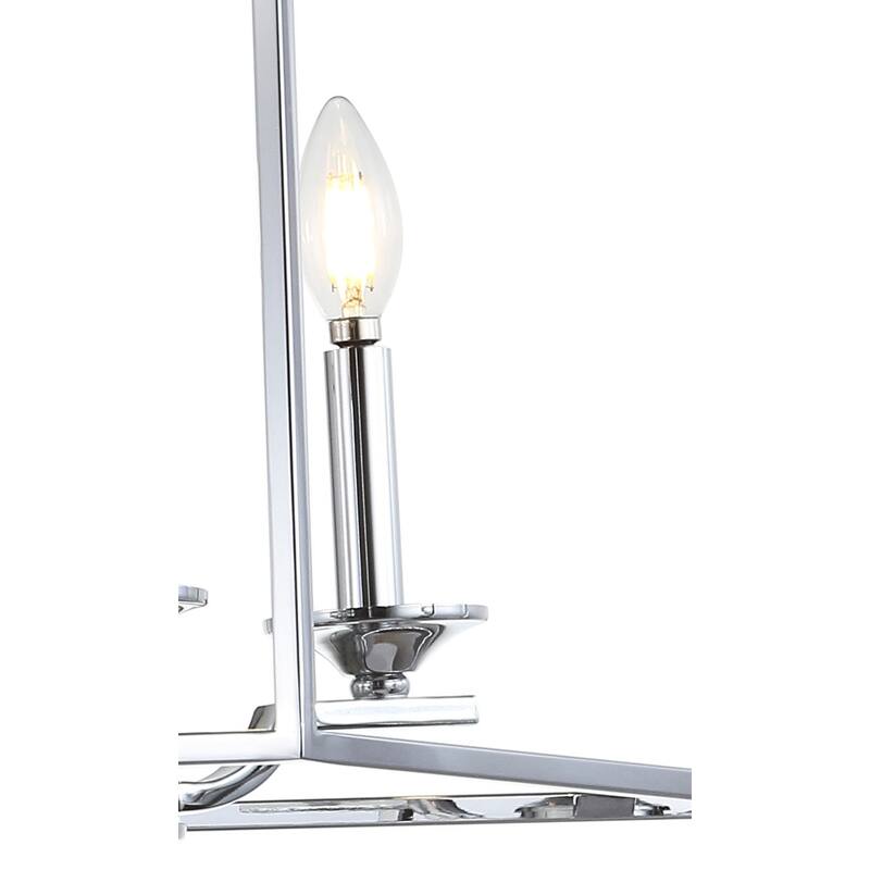 Virginia 14.5" 3-light Metal LED Pendant, Chrome by JONATHAN Y