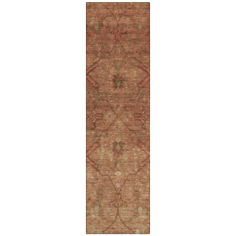 Machine Washable Indoor/ Outdoor Boho Global Chantille Rug