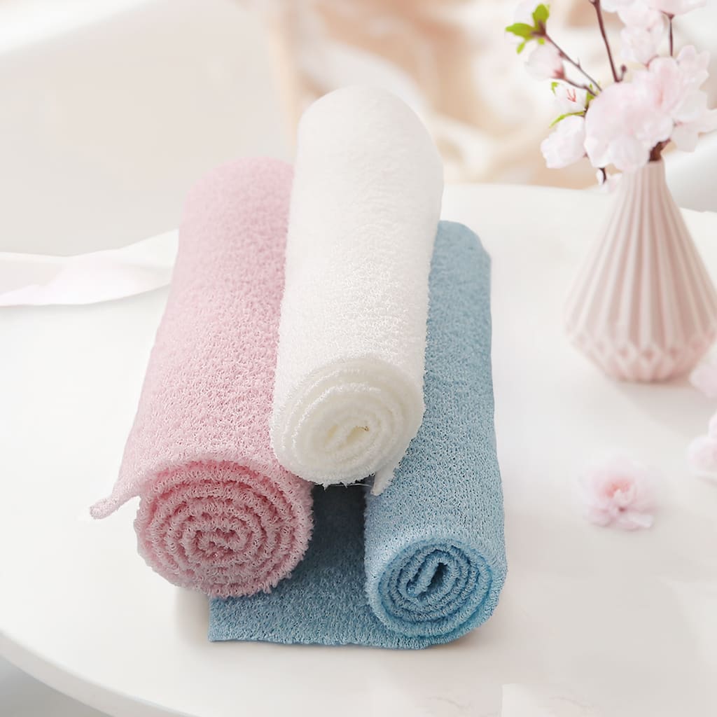 Deconovo Exfoliating Bath Towels, 2-Pack Shower Scrubber Cloths