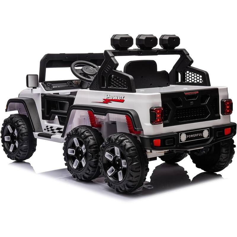 24V Kids Ride On Car with 2.4G Parent Remote Control, 4WD Battery Powered Electric Vehicle with Music, Cool Lighting